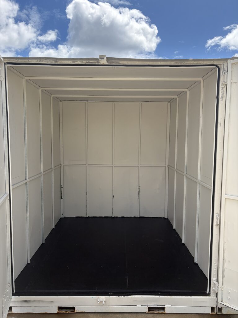 Inside a small 10 cubic metre storage unit in Coolum Beach
